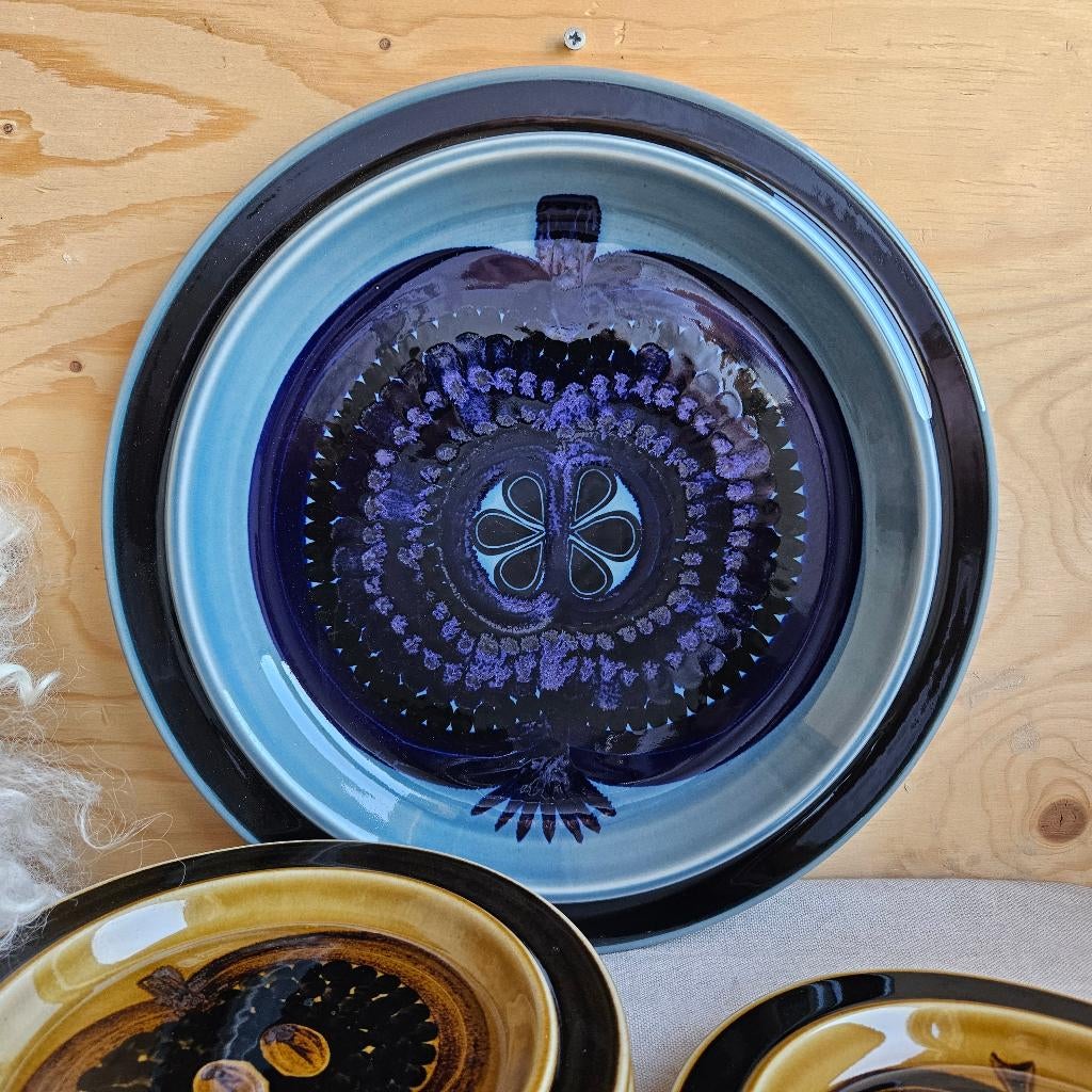 Arabia Finland Fructus groot bord - serveerschaal blauw, Huis en Inrichting, Keuken | Servies, Keramiek, Ophalen of Verzenden