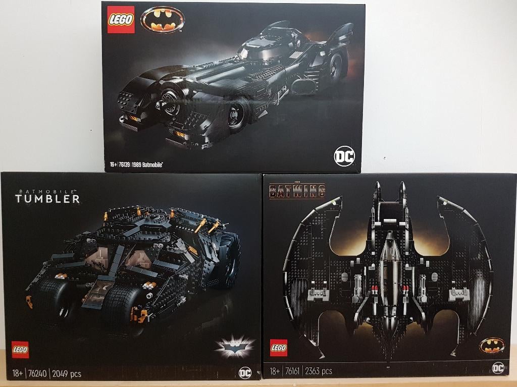 (GESEALD) Lego 76139 1989 Batmobile, 76161 Batwing en 76240, Lego, Nieuw, Ophalen of Verzenden, Complete set