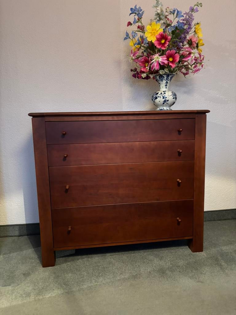 Massief dressoir kastje, Ophalen, 100 tot 150 cm, Modern klassiek, Zo goed als nieuw