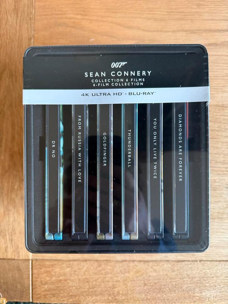 James Bond Sean Connery Collection 6 films 4K UHD + Blu-ray, Cd's en Dvd's, Blu-ray, Nieuw in verpakking, Actie, Boxset, Verzenden