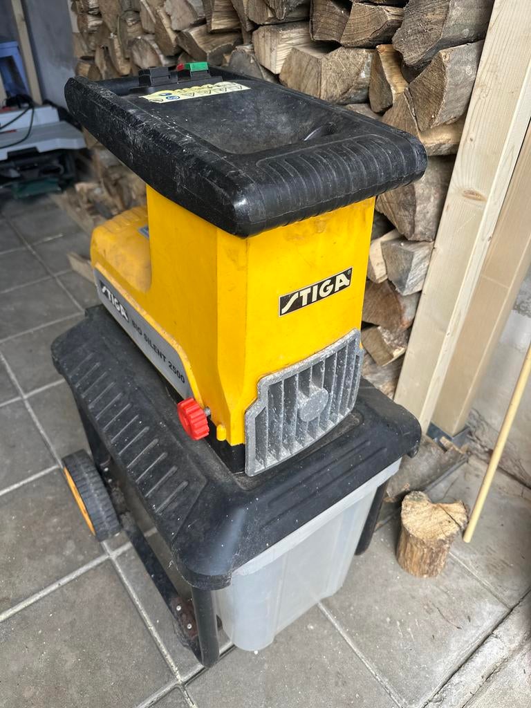 Stiga Bio Silent 2500 Hakselaar - Elektrisch, Ophalen, Gebruikt, Elektrisch, Met opvangbak