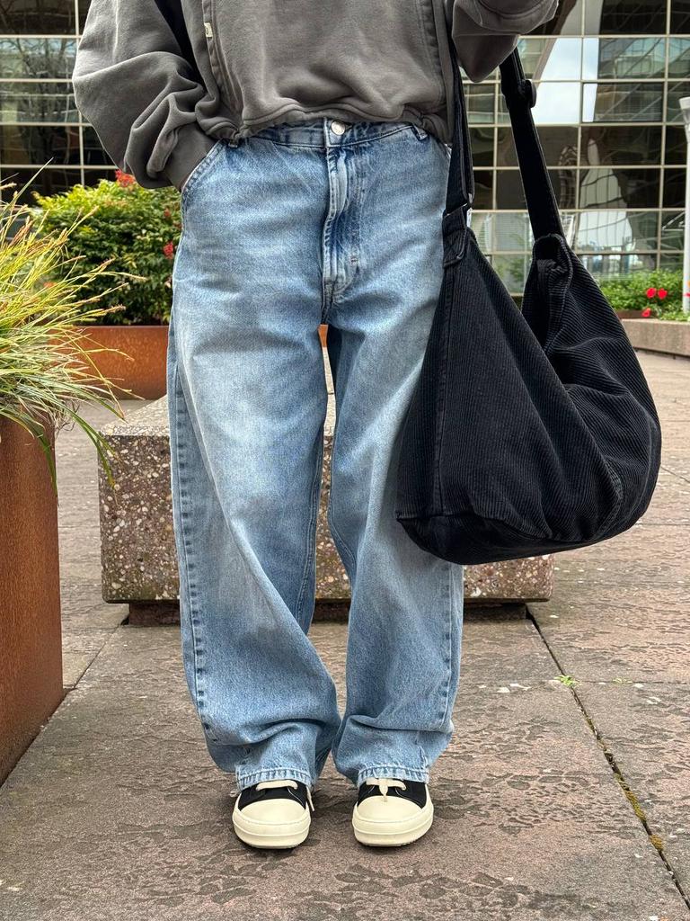 BERSHKA baggy broek maat 34, Ophalen of Verzenden, Gedragen, Blauw, W27 (confectie 34) of kleiner