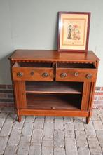 Prachtig antiek mahonie houten dressoir met jaloeziedeuren., Verzenden