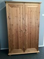 Blank houten kast - Half leg/hang - 185x120x48 cm, Ophalen, Gebruikt, 100 tot 150 cm, 25 tot 50 cm