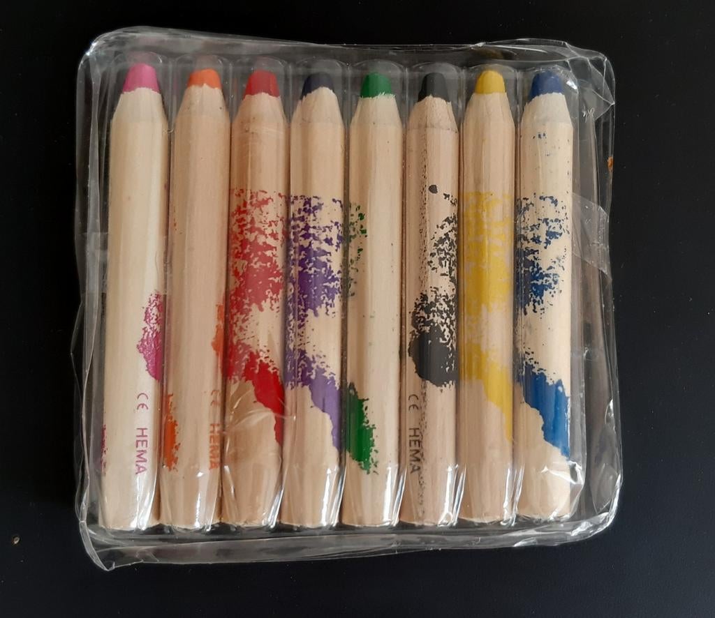Hema dikke Kleurpotloden Set - 8 Stuks, Ophalen of Verzenden, Zo goed als nieuw, Potlood of Stift
