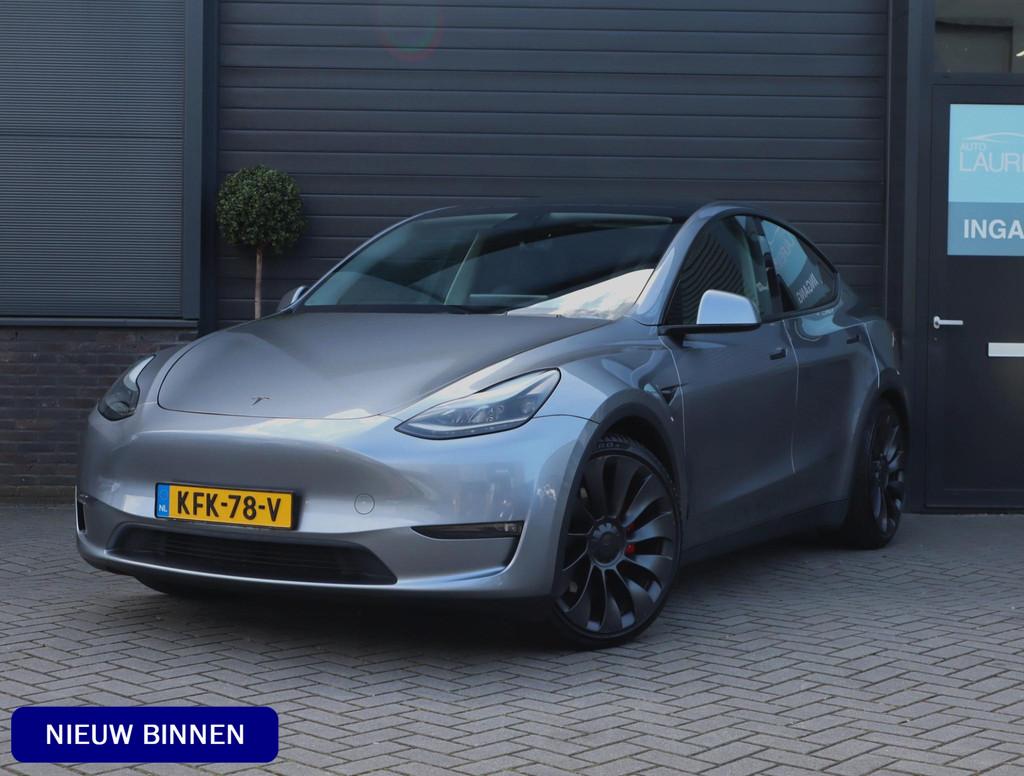 Tesla Model Y Performance AWD 75 kWh | 95.6% SOH | Trekhaak, Auto's, Tesla, Automaat, Gebruikt, 462 pk, 1972 kg