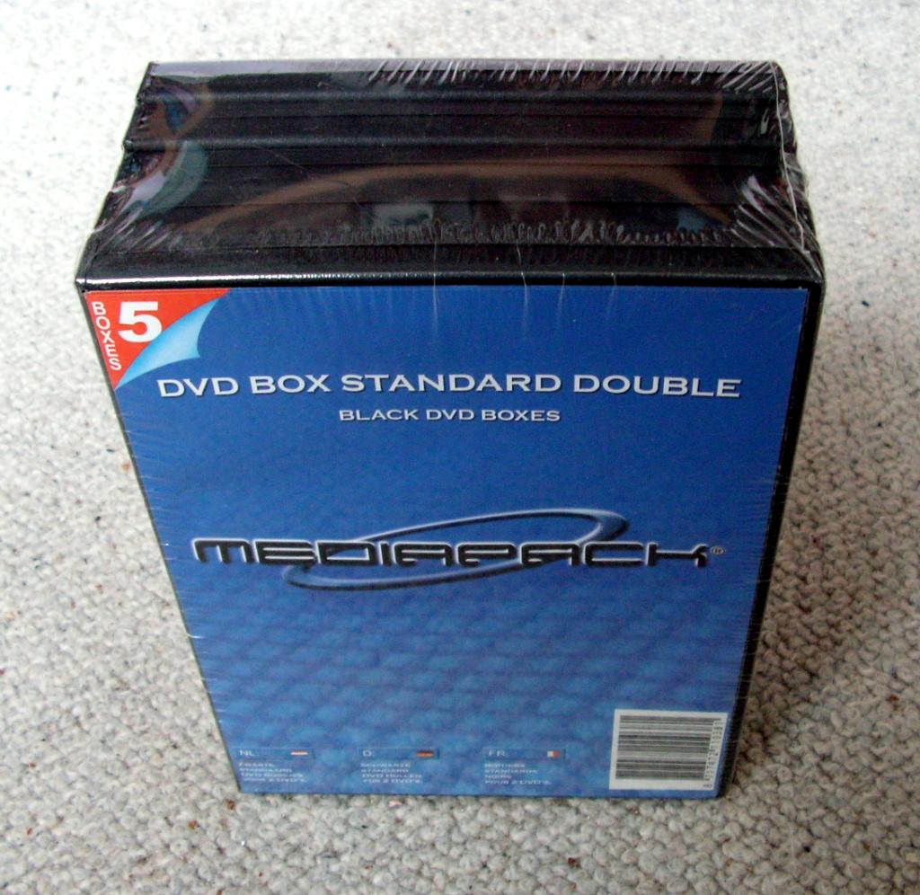 5 Pack DVD box standard double voor 2 DVD's NIEUW GESEALD, Ophalen of Verzenden, Nieuw in verpakking