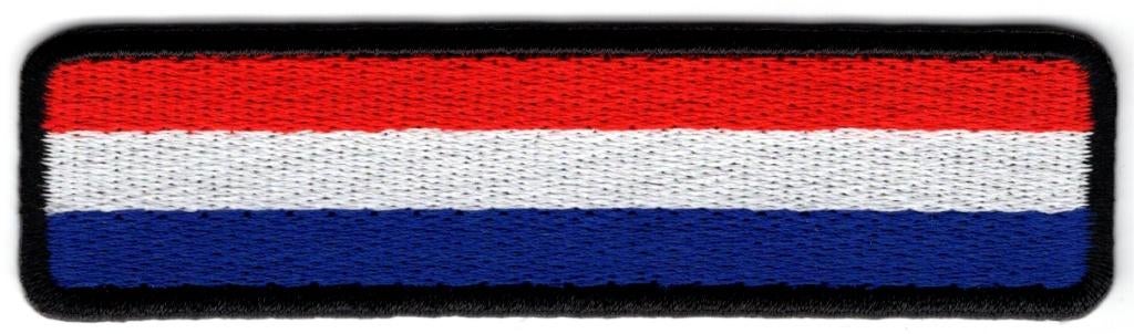 Nederlandse vlag biker stoffen opstrijk patch embleem #4, Verzenden, Nieuw