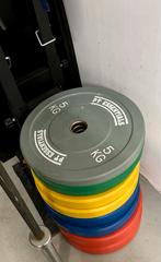 Squat Rack met Halterschijven en Fitnessmatten, Ophalen, Zo goed als nieuw, Rug, Overige typen