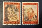 Ghana 1992 ,2 pzs pasen, schilderijen, Verzenden, Overige landen, Gestempeld