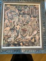 Groot Balinees schilderij - Barong dans, Antiek en Kunst, Ophalen