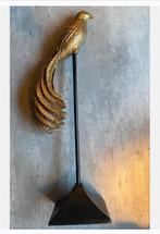 Messing / koper hoge papegaai op stand, 58 cm hoog totaal, Ophalen of Verzenden