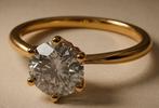 Verlovingsring 14k Goud met natuurlijke Diamant, Nieuw, Ophalen of Verzenden, 17 tot 18, Met edelsteen