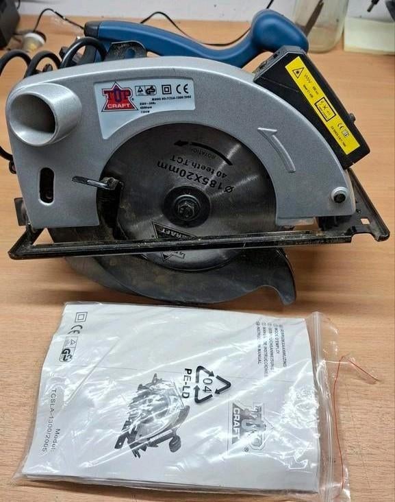 TopCraft Cirkelzaag, Doe-het-zelf en Verbouw, Gebruikt, Cirkelzaag, Ophalen of Verzenden, 30 tot 70 mm