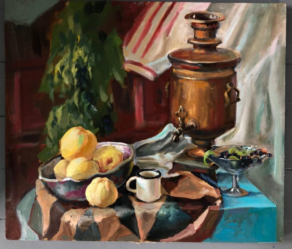 Echte schilderij stilleven olieverf, Antiek en Kunst, Ophalen of Verzenden