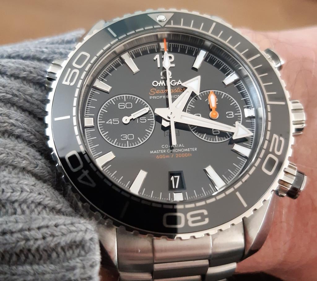 Omega Seamaster Planet Ocean Chronograaf Co-Axial, Sieraden, Tassen en Uiterlijk, Horloges | Heren, Ophalen of Verzenden, Zo goed als nieuw