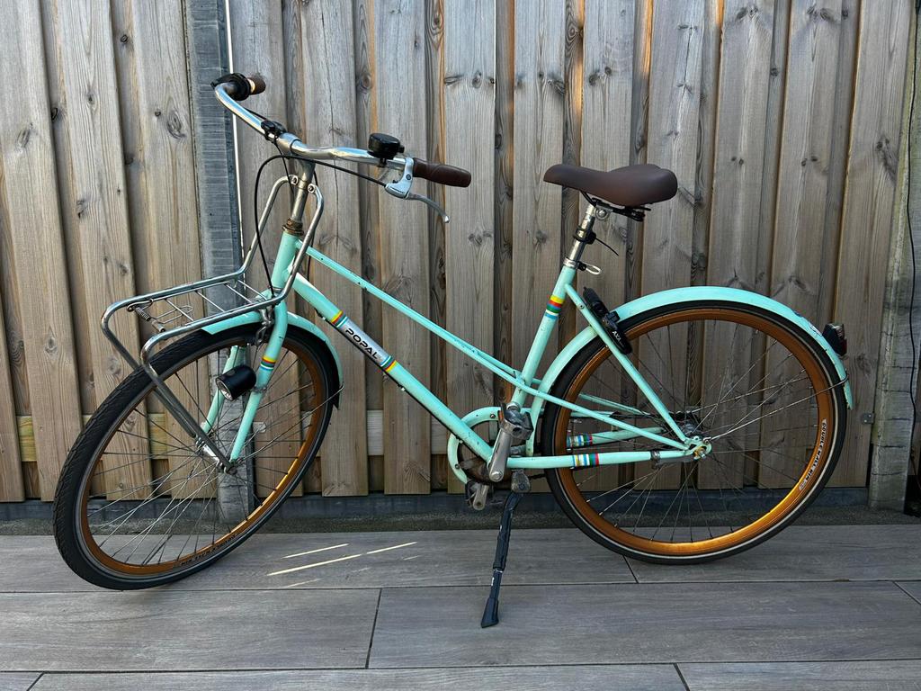 Popal retro damesfiets stationfiets, Minder dan 10 versnellingen, Gebruikt, 56 cm of meer, Ophalen