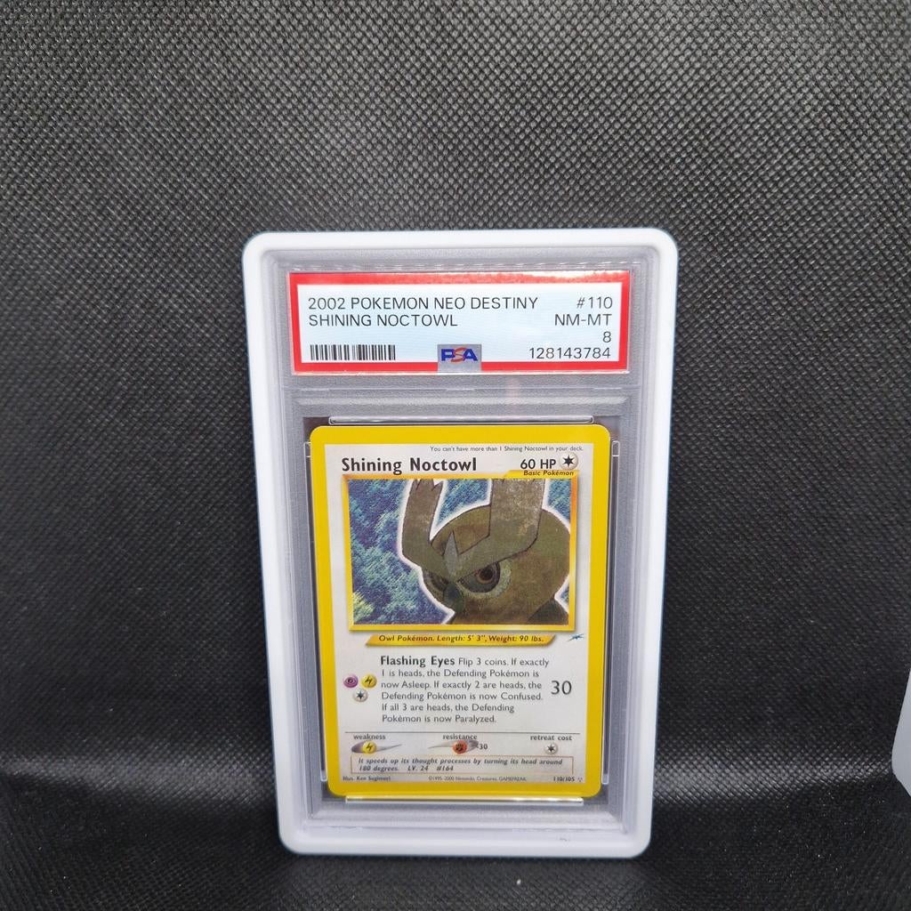 Shining Noctowl Neo Destiny PSA 8, Ophalen of Verzenden, Zo goed als nieuw