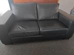 2 leren  banken  met 2 extra leren kussens, Huis en Inrichting, Banken | Bankstellen, Ophalen, Gebruikt, 75 tot 100 cm, 200 tot 250 cm