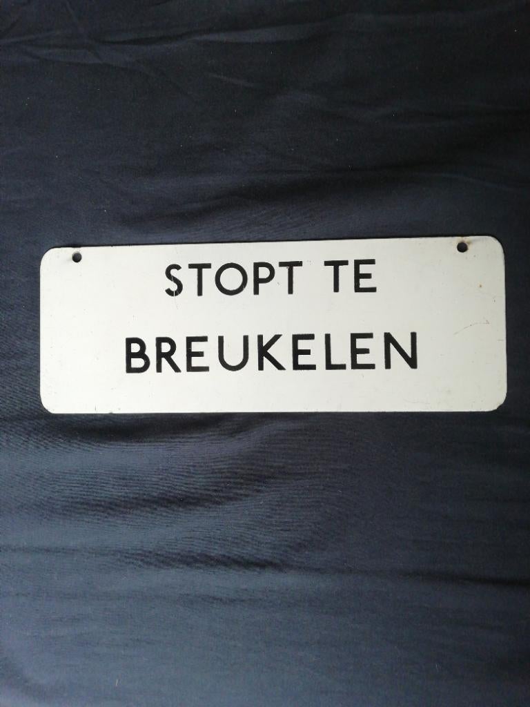 NS bordje station, Verzamelen, Ophalen of Verzenden, Gebruikt, Trein, Overige typen