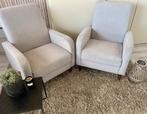 Lichtgrijze fauteuils, Ophalen, Zo goed als nieuw, 75 tot 100 cm, 50 tot 75 cm