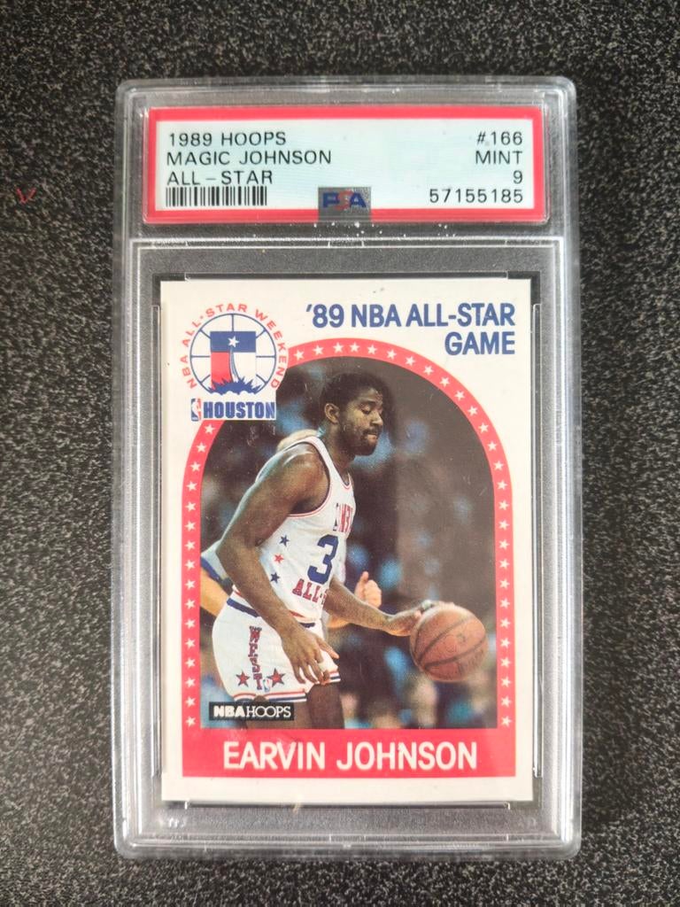 1989 Hoops Magic Johnson All-Star PSA 9 Mint, Ophalen of Verzenden, Zo goed als nieuw
