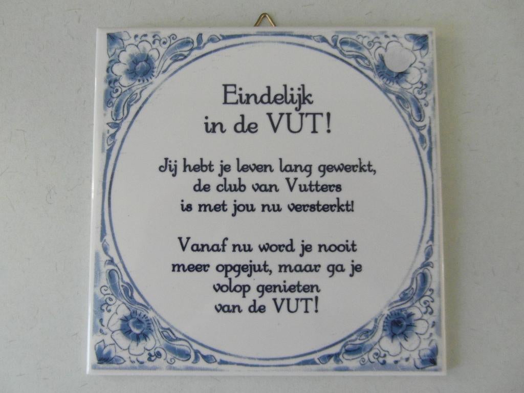 Tegel eindelijk in de vut, Ophalen of Verzenden, Zo goed als nieuw