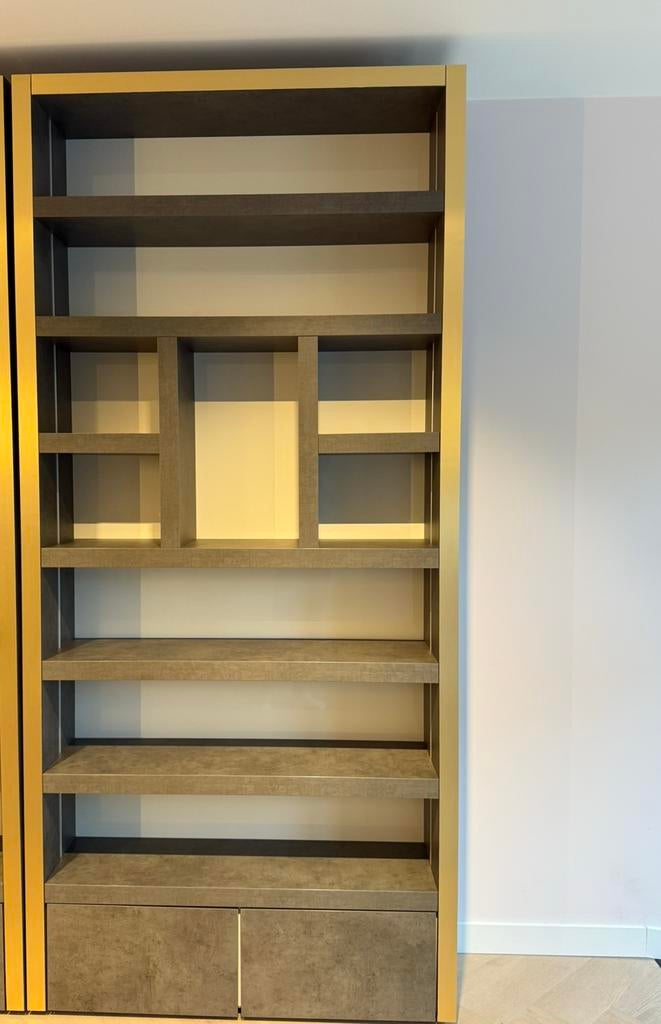 Wandkast | Boekenkast 248x115x31cm met LED | Maatwerk, Ophalen, Met plank(en), 100 tot 150 cm, 200 cm of meer
