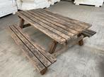 Hardhouten picknick tafel, 3 stuks, Ophalen, Gebruikt, Rechthoekig, Hout