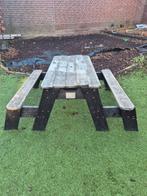 Picknicktafel opknapper met zandbakken, Gebruikt, Rechthoekig, Hout, Ophalen