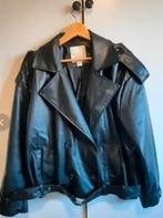 2026 oversized zwart nep leer biker jack 42 Vintage stijl, Rainbow, Zwart, Maat 42/44 (L), Nieuw