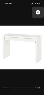 IKEA Malm make-up tafel met glasplaat, Ophalen, Gebruikt, 100 tot 150 cm, Glas