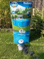 Bestway Opzetzwembad met filterpomp en accessoires, Tuin en Terras, Zwembaden, Ophalen, Gebruikt, Rond, Opzetzwembad