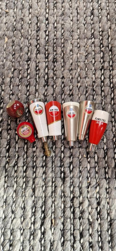 6 Amstel bier tapknoppen / tapkranen, Verzamelen, Biermerken, Ophalen of Verzenden