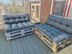 Palletbank incl. Kussens, Tuin en Terras, Ophalen, Hout, 2 zitplaatsen