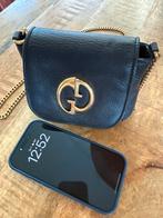 Elegante zwarte GUCCI 1973 crossbody mini bag, Ophalen of Verzenden, Gebruikt, Zwart, Schoudertasje