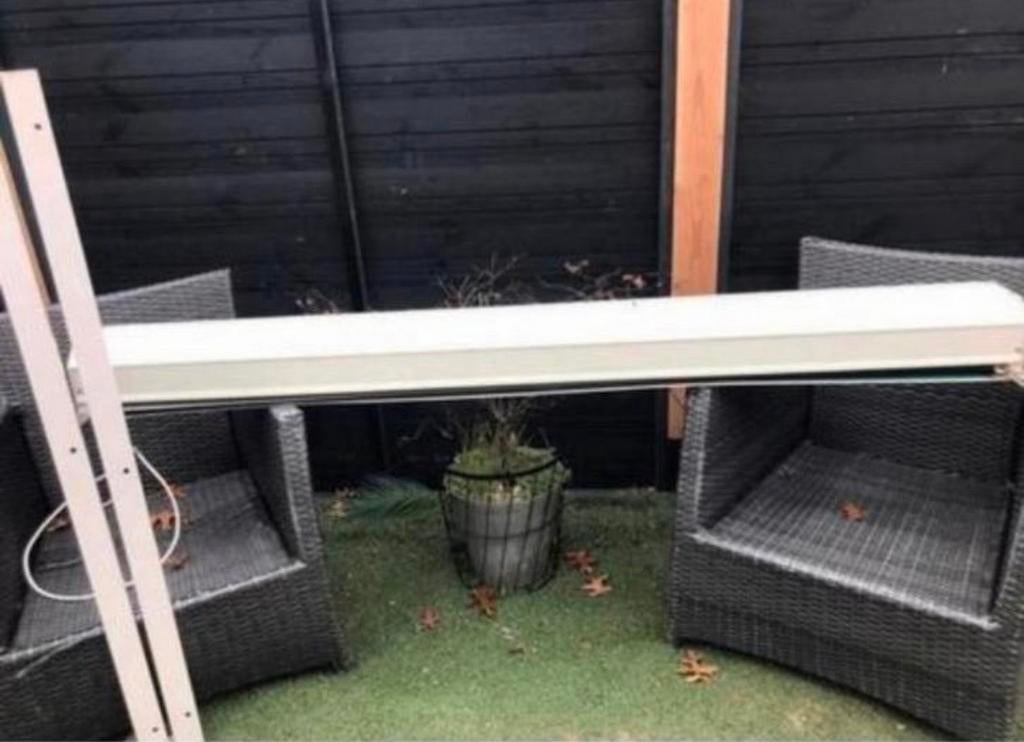 Elektrisch rolluik 203cm breed, Gebruikt, Wit, Ophalen of Verzenden, 200 cm of meer