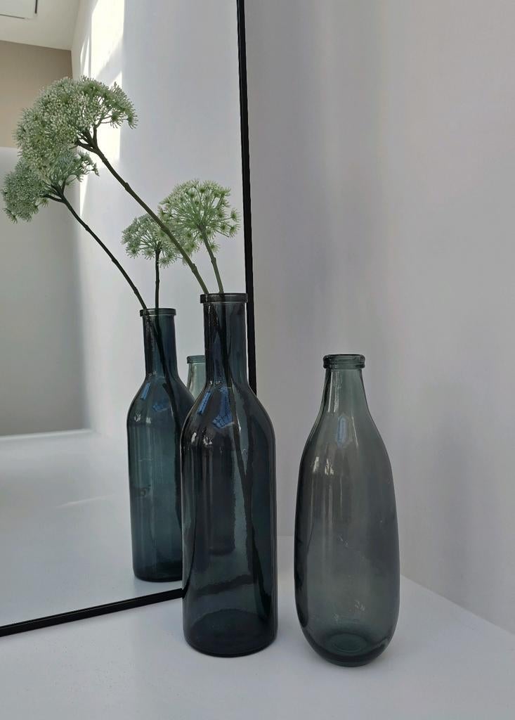 Decoratieve vazen blauw, Huis en Inrichting, Woonaccessoires | Vazen, Ophalen of Verzenden, Blauw, Glas, Minder dan 50 cm