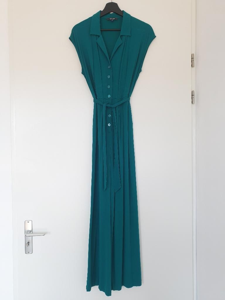 King Louie Jimie Jumpsuit Groen maat 36, Kleding | Dames, Jumpsuits, Ophalen of Verzenden, Zo goed als nieuw, King Louie, Maat 36 (S)