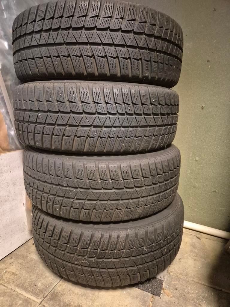 Winterbanden maat 195/55 R16 met velgen, Auto-onderdelen, Banden en Velgen, Ophalen, 16 inch, Banden en Velgen, Winterbanden