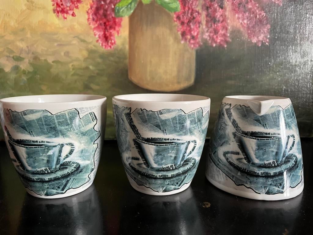 Vintage suikerpot en melkkannetje Douwe Egberts, Verzamelen, Ophalen of Verzenden, Huis en Inrichting