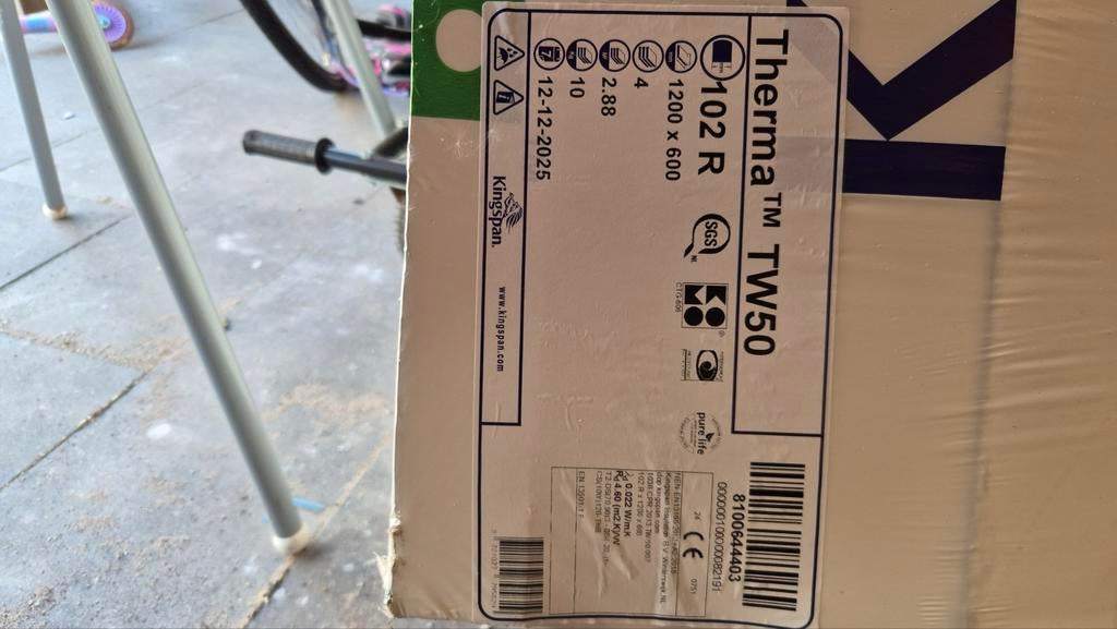 Kingspan Therma TW50 isolatieplaten - Nieuw, Nieuw, Ophalen of Verzenden, Hardschuim (Pir), Minder dan 5 m²