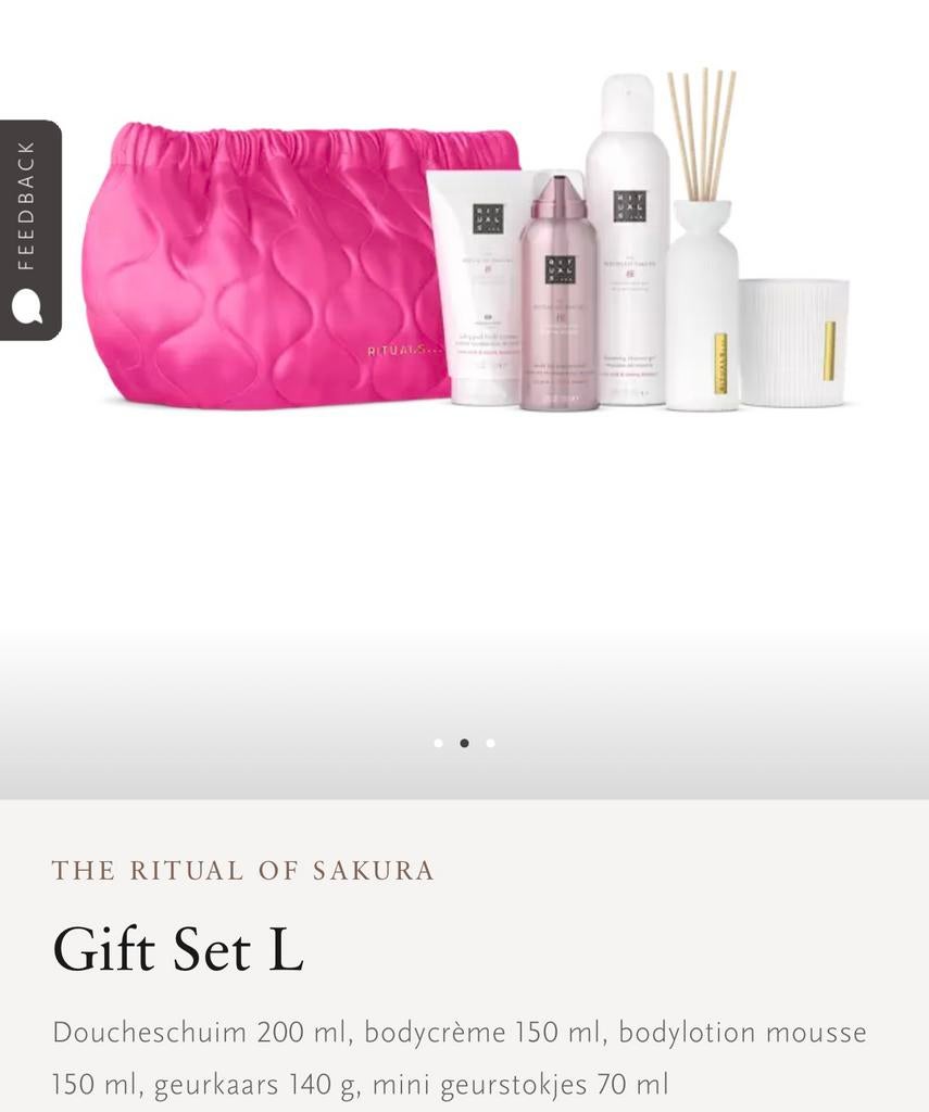 Rituals Sakura Giftset L €45,95 incl verzenden 🩷🎁 Nieuw!, Ophalen of Verzenden, Nieuw, Bad & Douche