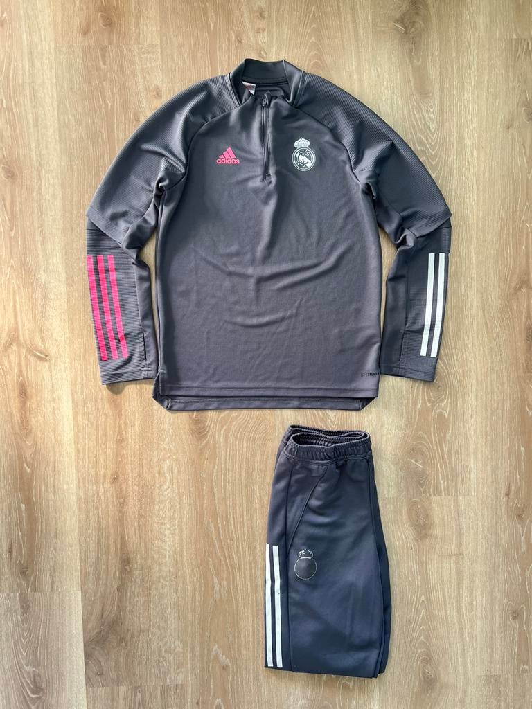 Real Madrid trainingspak Adidas 20/21 Maat 152, Kinderen en Baby's, Gebruikt, Jongen of Meisje, Sport- of Zwemkleding, Ophalen of Verzenden