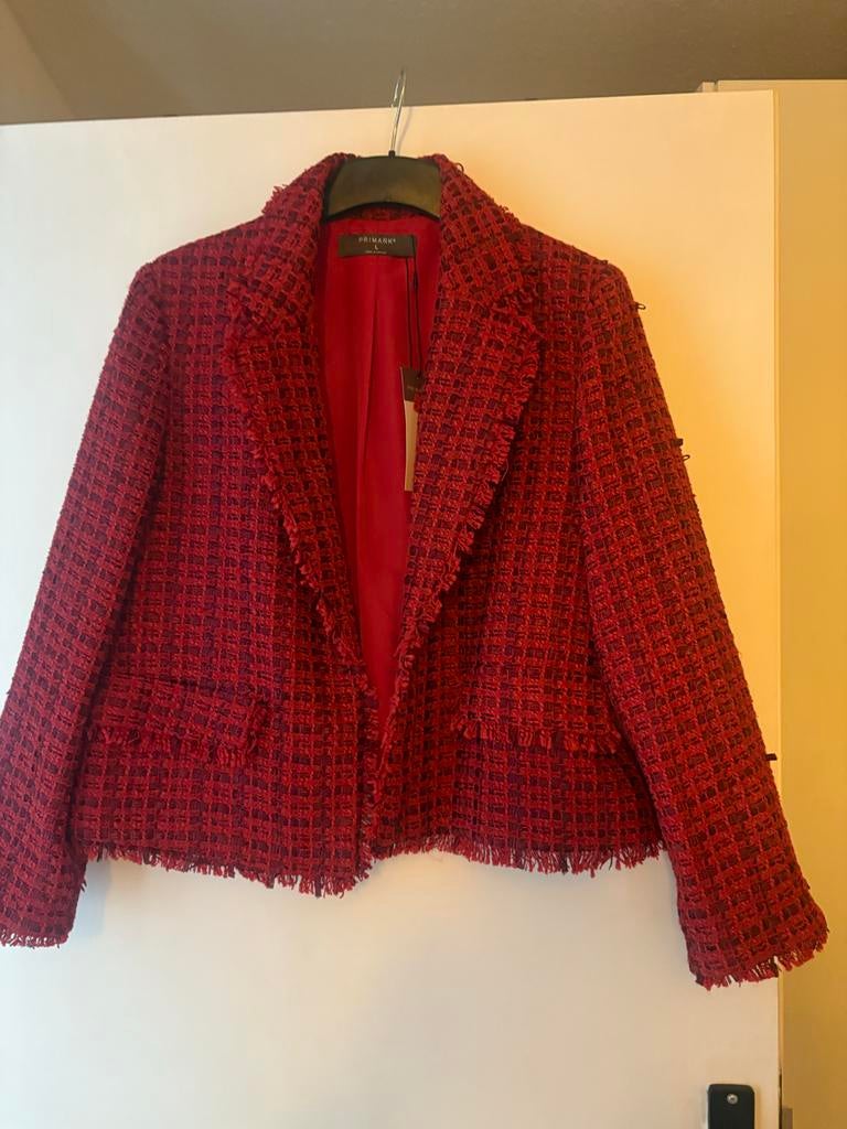 Primark Rood Tweed Jasje - Nieuw met kaartjes, Ophalen, Nieuw, Maat 42/44 (L), Rood