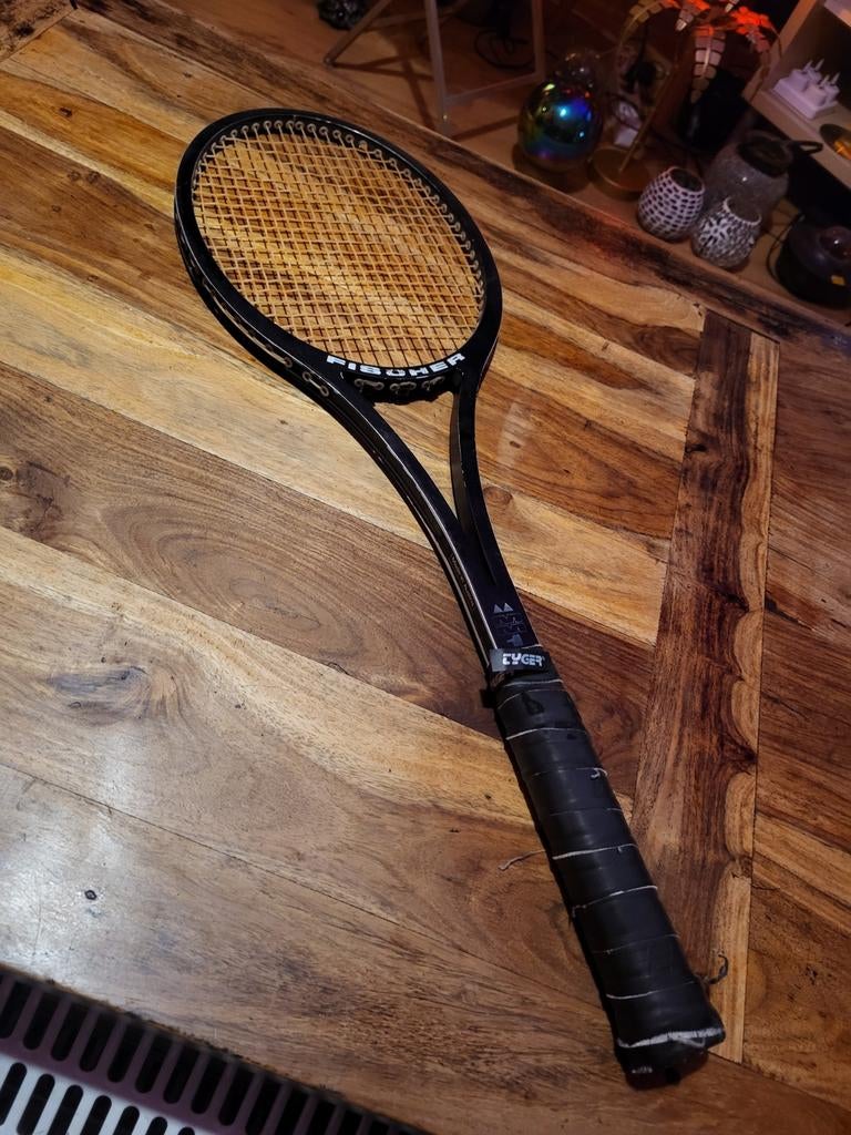 Vintage Fischer MM1 Tennisracket 370 gram, Overige merken, Ophalen of Verzenden, Zo goed als nieuw, Racket