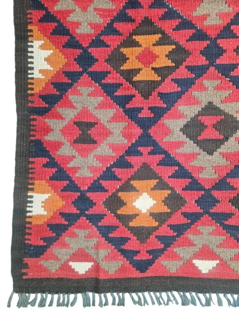 Handgeknoopt oosterse Kelim Maimane Afghanistan 204x300cm, Huis en Inrichting, Gebruikt, Onbekend, 200 cm of meer, Ophalen of Verzenden