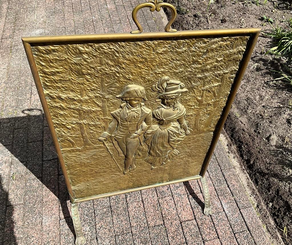 Antieke Haardscherm openhaard, kachel, schouwen, Ophalen, Gebruikt, Overige brandstoffen, Vrijstaand