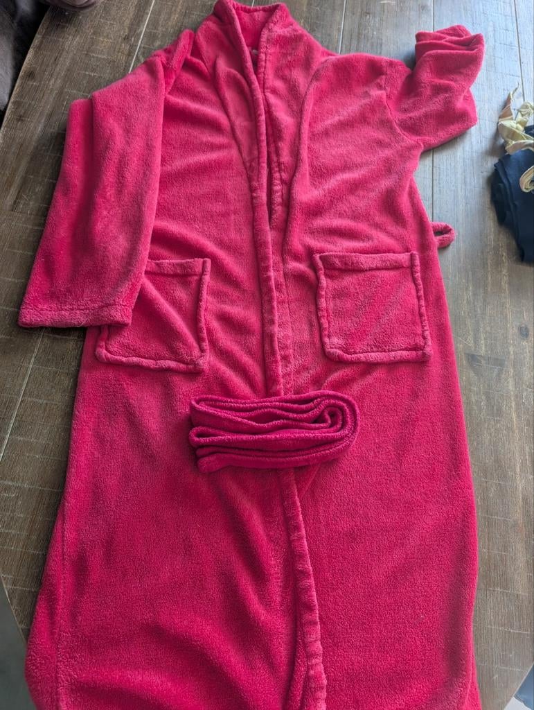 Badjas Roze Maat S/M, Kleding | Dames, Huispakken, Ophalen of Verzenden, Zo goed als nieuw, Maat 38/40 (M), Roze