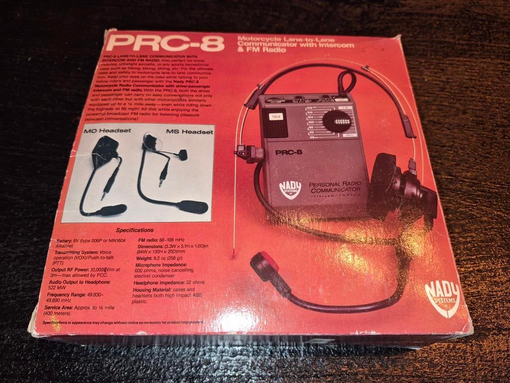 Nady PRC-8 Motor Communicator met Intercom & FM Radio, Motoren, Ophalen of Verzenden, Gebruikt